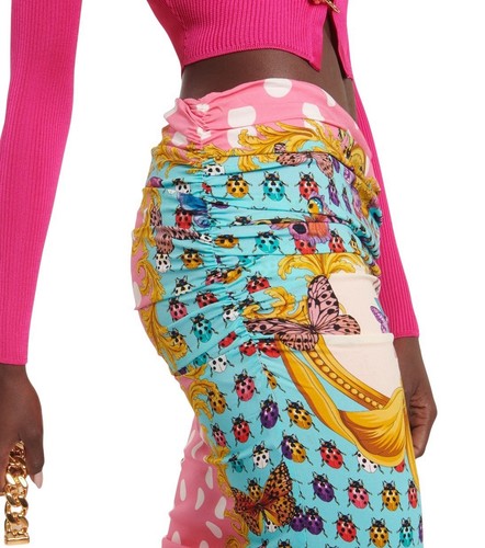 VERSACE Women's Sheath Skirt - Ladybug and Pea Print - Size 36 - Picture 3 of 10