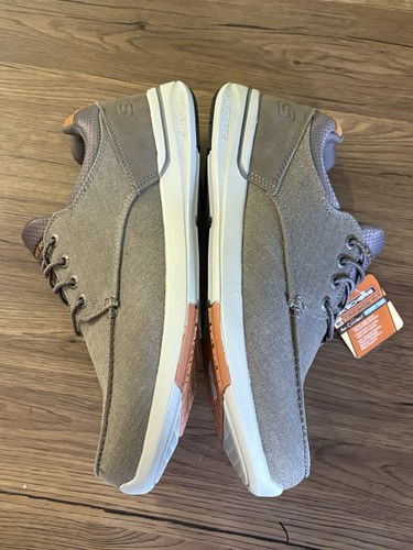 NWOB Skechers Men’s Sz 11 EE Slip on Shoes Elent-Mosen  Charcoal Comfort Wide - Picture 6 of 9