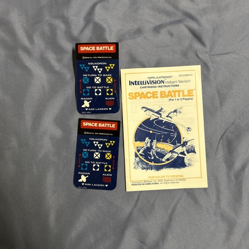 Intellivision Space Battle Complete w/ Box Manual 2 Overlays Blue Box CIB - Picture 5 of 8