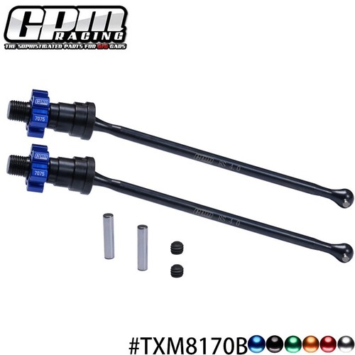 GPM Carbon Steel F/R Driveshaft &7075 Alu Hex TRAXXAS 1/5 X-Maxx 8S Funco Sand - Picture 7 of 12