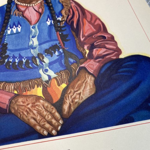 Blackfeet Modern Kainahs impresión india pluma Reiss años 40 - Imagen 13 de 16