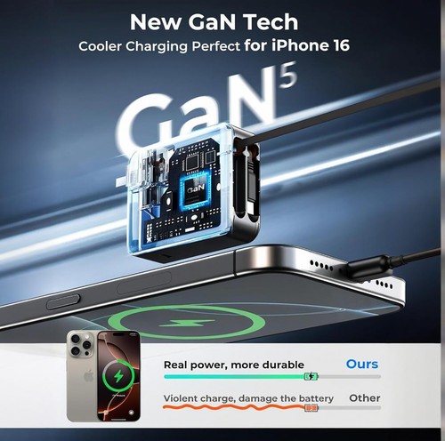 15000mAh GaN Charger 45W for Tablet Power Bank External Battery Backup For Phone - Picture 5 of 6