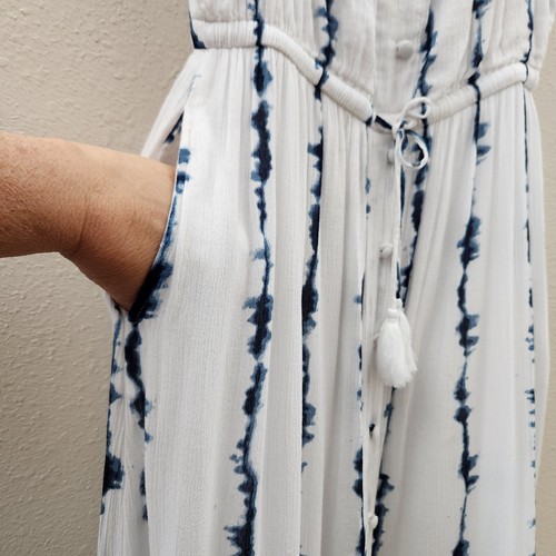 Damen S Baumwollmischung Rüschen High-Low Midikleid hauchdünn fließend Spitze & Bommelborte  - Bild 12 von 18