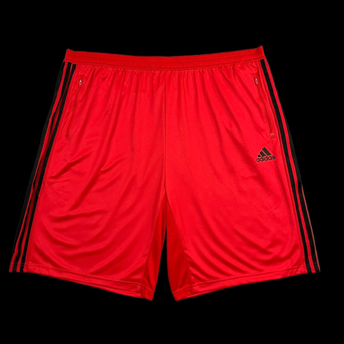 adidas Designed 2 Move 3-Stripes Primeblue Mens Shorts Size 3XL Tall Red Black - Picture 7 of 11
