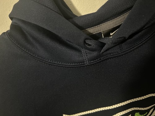 Nike Seattle Seahawks Hoodie Therma-Fit NFL Equipment Navy Blue Men's Small - Picture 8 of 8