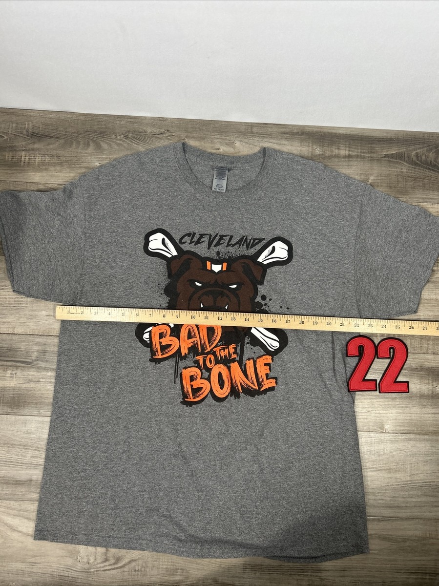 RARE Cleveland Browns XL Tee Shirt Bad To The Bone DAWGPOUND