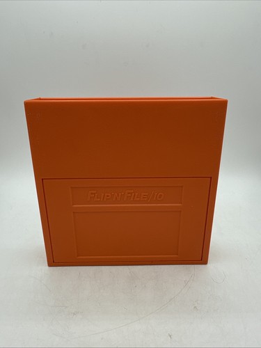 Flip N File Diskettenhalter Kunststoffhülle Orange 6,5" Vintage