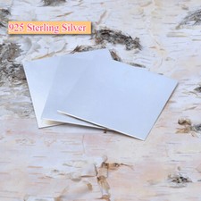 925 Sterling Silver Sheet Square Blank Silver tablets Jeweler DIY 0.2 mm 1 mm