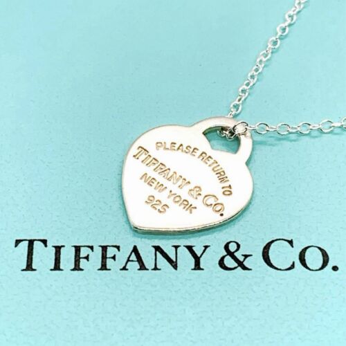 Collana con ciondolo cuore Tiffany & Co. argento sterling 925 ritorno a medio con scatola - Foto 2 di 6