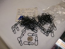 100 Count Rosco Stainless Duo Lock Snap Sampo Black 85lb Test Size 55 ( USA MADE