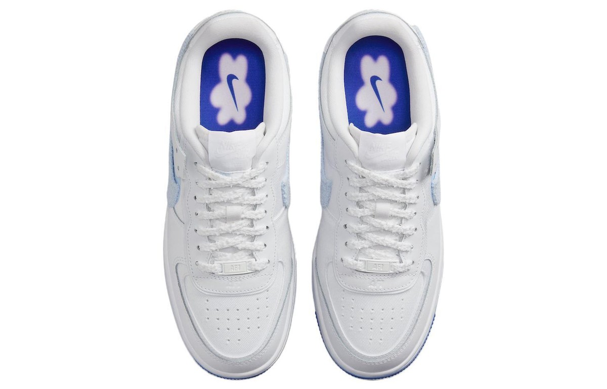 スニーカー Nike Air Force 1 Low Shadow Chenille Swoosh Blue Tint WMNS) Nike Air Force 1 Low Shadow 'Chenille Swoosh' FJ4567-100