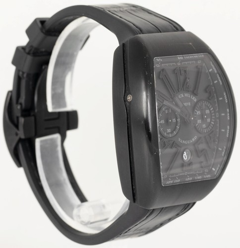 PAPERS Franck Muller Vanguard Black Titanium Chrono 45mm Watch V45 CC DT BOX - Picture 5 of 7