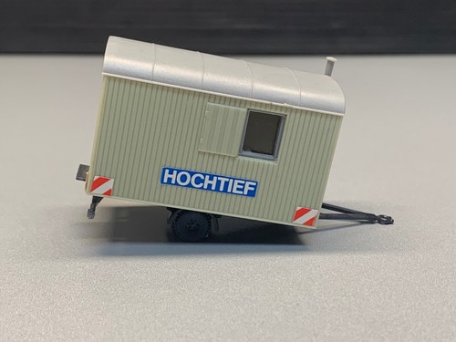 Carrello edile cantiere ufficio costruzione container monoasse rimorchio alto basso camion NN H0 1:87 - Foto 8 di 12