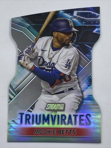 2023 Topps Stadium Club MOOKIE BETTS Triumvirates Die-Cut Insert T-22 LA Dodgers - Zdjęcie 1 z 5