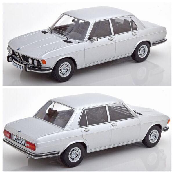 Bmw 3.0S E3 2.Series Silver 1971 KK SCALE 1:18 KKDC180403 Miniature