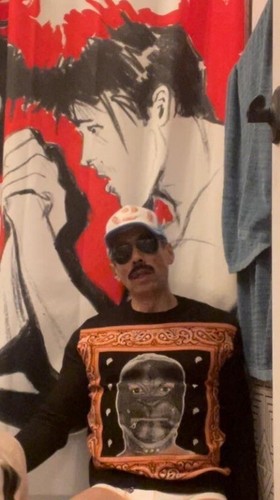 AHS NYC Big Daddy Ledermaske Pullover Baumwolle/Poly Mischung Gay Rollenspiel - Bild 2 von 10