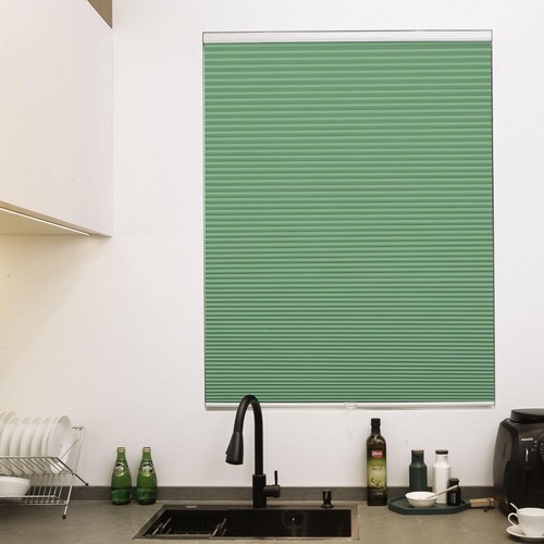 Blackout Cellular Shades Cordless Honeycomb Blinds 23x64 inch Green - Picture 7 of 7
