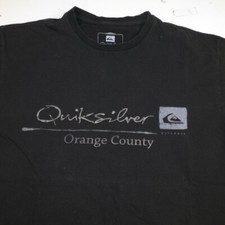 QUIKSILVER SURF SKATE SURFER SKATER TEE T SHIRT Mens S Black