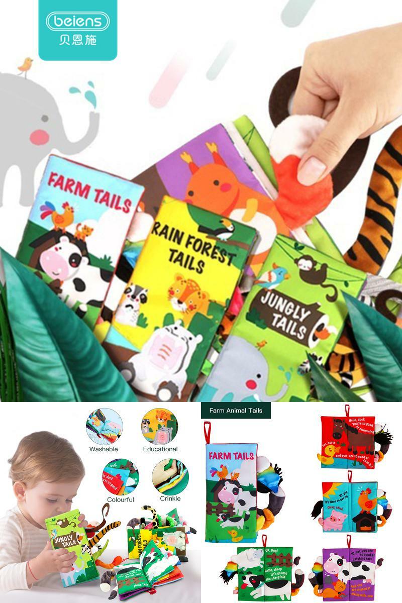 Soft Baby Cloth Book Early Educational Newborn Crib Toys for 0-36 Months Inf 3I6