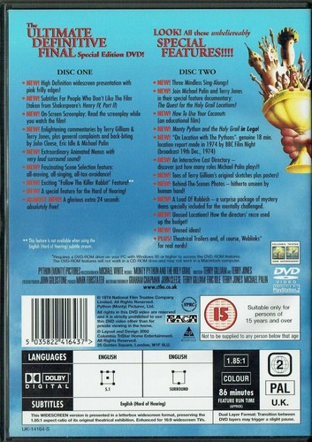 Monty Python And The Holy Grail - 2 Disc DVD Widescreen. John Cleese, Eric Idle - Picture 2 of 3