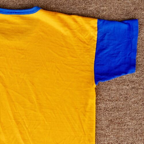 Vintage athletic wear by Mason jersey shirt Medium yellow blue 1960s? 1970s? M - Picture 16 of 18