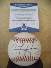 C.J. HINOJOSA SAN FRANCISCO GIANTS ROOKIE YEAR SIGNED ML BASEBALL BECKETT R07591