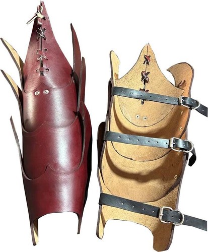 Genuine Leather Renaissance Style Maroon Chest Armor for Medieval Cosplay LARP - Picture 9 of 10