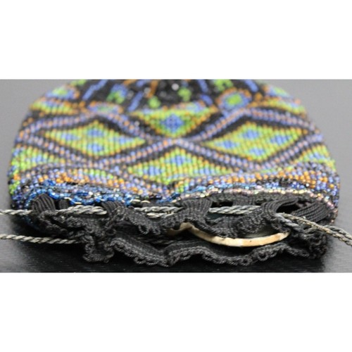 Vintage Hand Perlen Absehen Geldbörse mit geometrischem Design - Bild 6 von 7