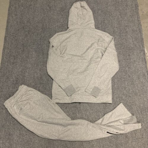 NWT NHL New Jersey Devils Adidas MENS Track Suit HOODIE AND PANTS Sz Medium Gray - Picture 2 of 15