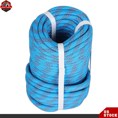 Blue And Red 3/8" × 100' 3520 Lbs Strong Pulling Rope Braided Polyester Rope - Picture 3 of 10