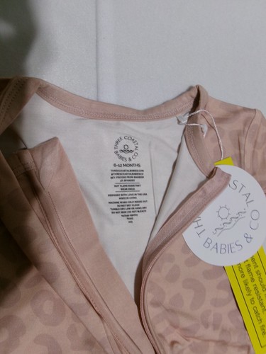 P1137 THREE COASTAL BABIES One Piece Zippy Romper Pink Animal Size 6-12 Months - Picture 4 of 7
