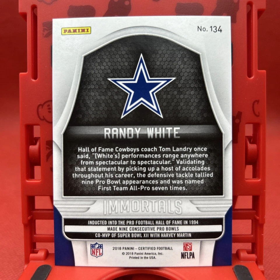 2018 Certified Immortals Mirror Green 5/5 Randy White #134 - Image 2 of 3