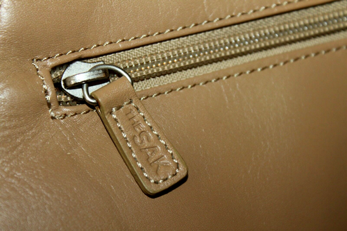 Bolso de Hombro The Sak Elliott Lucca Cuero Marrón Camel Cartera Doble Asa NUEVO - Imagen 2 de 12
