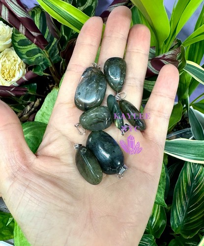 Wholesale Lot 36 Pcs Natural Labradorite Crystal Pendant Healing Energy - Picture 3 of 3