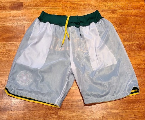 Just Don Oakland Athletics Shorts Baggy Drawstring Lined Men's Sz Large Green - Picture 12 of 13