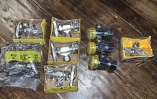 9 Brasscraft 1/2" Nom Comp. Inlet X 3/8 OD Outlet 1/4-Turn Angle Shut Off Valve