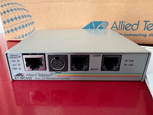 Netzwerkerweiterung via Telefonkabel! Allied AT-MC602-20 Medienkonverter 2 Stück - Bild 2 von 6