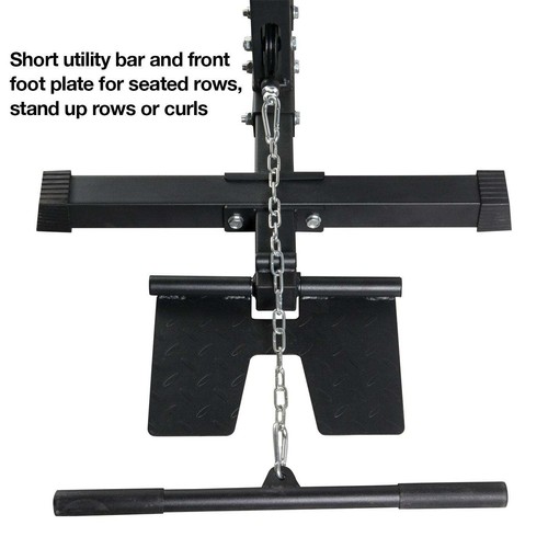 ATTIVO Lat Pull Down Machine Low Row Cable Fitness Exercise Body Workout Strengt - Picture 10 of 11