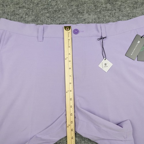 Travis Mathew Tech Chino Shorts Mens 40 Purple 8'' Performance Golf NWT - Picture 7 of 9