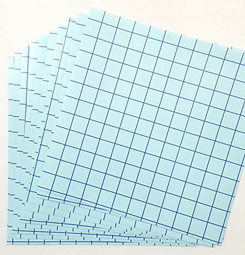 10 sheets-12"x24" Clear Transfer Paper/Tape w/Blue Grid - Vinyl Craft Projects - Picture 2 of 8