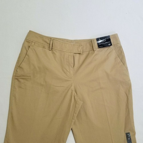 NWT New York & Company Size 10 Curvy Bootcut Stretch Tan Beige Slacks Pants - Picture 2 of 9