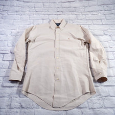 Ralph Lauren Beige Yarmouth Cotton BDC Flesh Pony Mens Dress Shirt 15 32