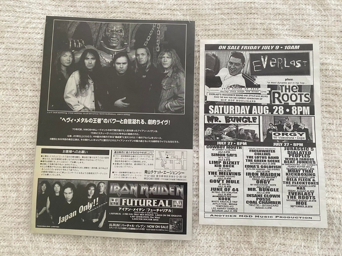 IRON MAIDEN 1998 プロモ　ピクチャー Iron Maiden Poster Vintage Original Promo Virtual XI World