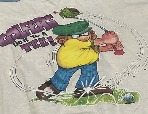 Vintage 1980s Golfers Do it to a Tee Funny Humor 80s Tshirt Small - Picture 6 of 9
