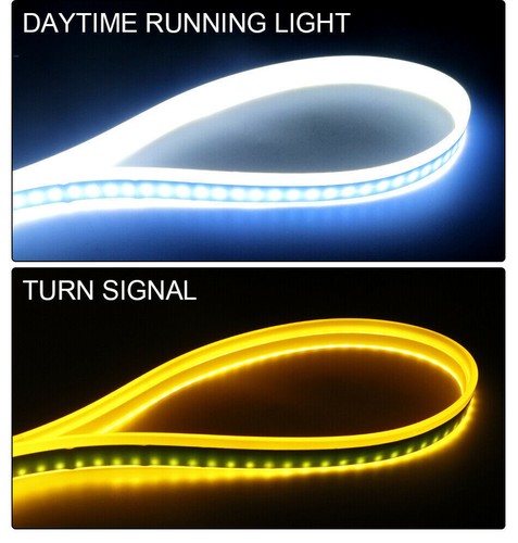 Tira de luz de señal de giro DRL flexible secuencial de faros 30/45/60 cm - Imagen 15 de 25