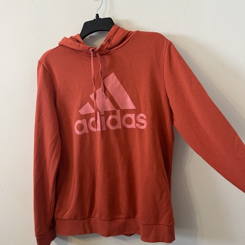 Adidas Mujer Sudadera con Capucha Roja Talla M Mangas Largas Pulóver Gimnasio Atlético - Imagen 2 de 7