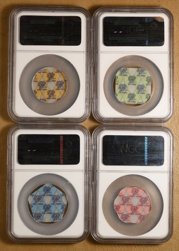 2014 Transnistrien 1,3,5 & 10 Rubel Plastikmünzen NGC MS70 - Bild 2 von 2