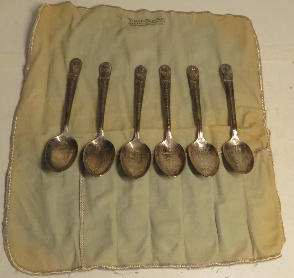 6 cucharas vintage de plata de los presidentes estadounidenses de ROGERS Wil, Cle, Tru, Gran, Rose, Li Foto 2 de 4