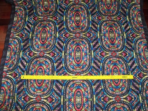 STROHEIM & ROMANN TIFFANI ELLIPSE EMBROIDERED COTTON FABRIC 10 YARDS BLACK MULTI - Picture 6 of 9