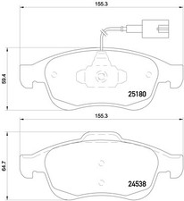 BREMBO P 23 148 Brake Pad Set, disc brake for ALFA ROMEO